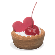 Корзиночка с кремом красная
