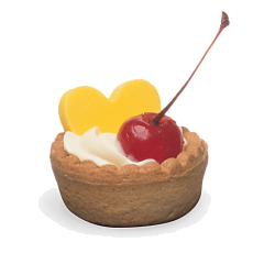 Корзиночка с кремом желтая