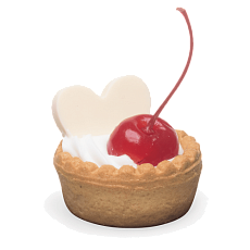 Корзиночка с кремом белая